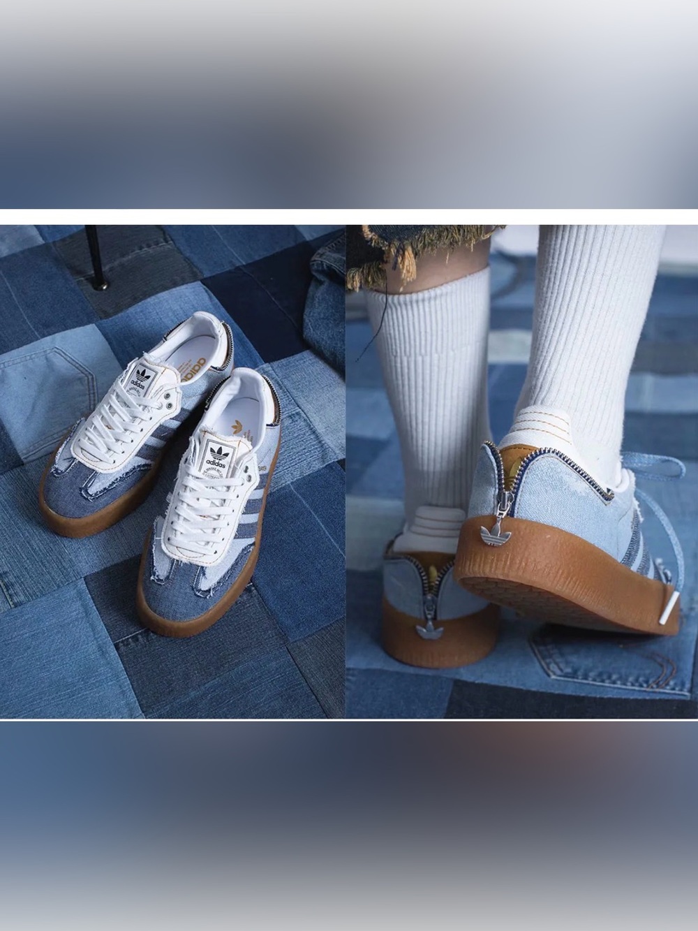 ADIDAS ATMOS X WMNS SAMBAE 'DENIM WOMEN SIZE US 8,5
